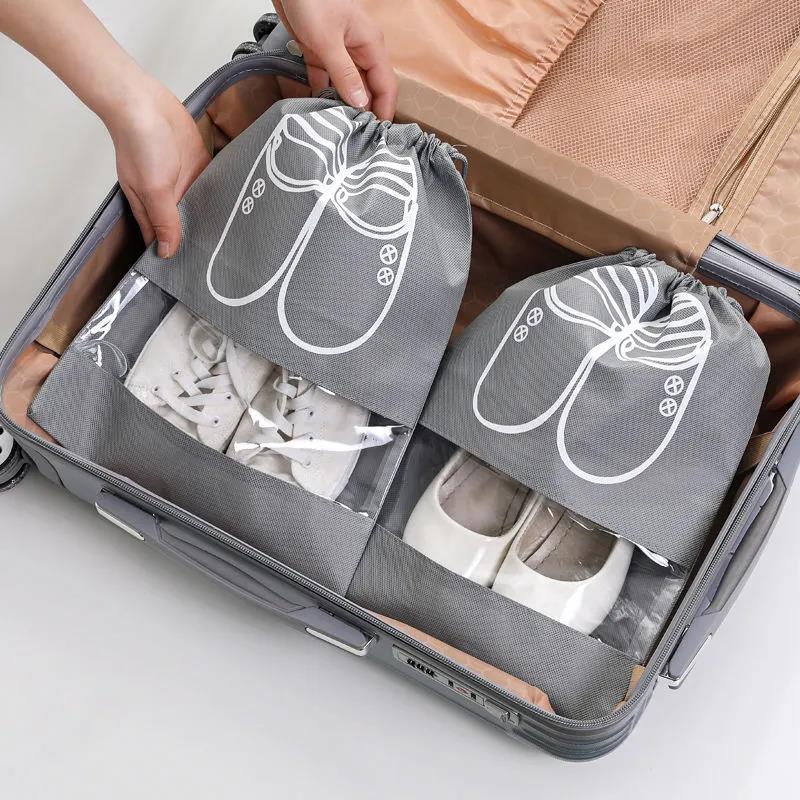 5pcs Shoes Storage Bag Closet Organizer Non-woven