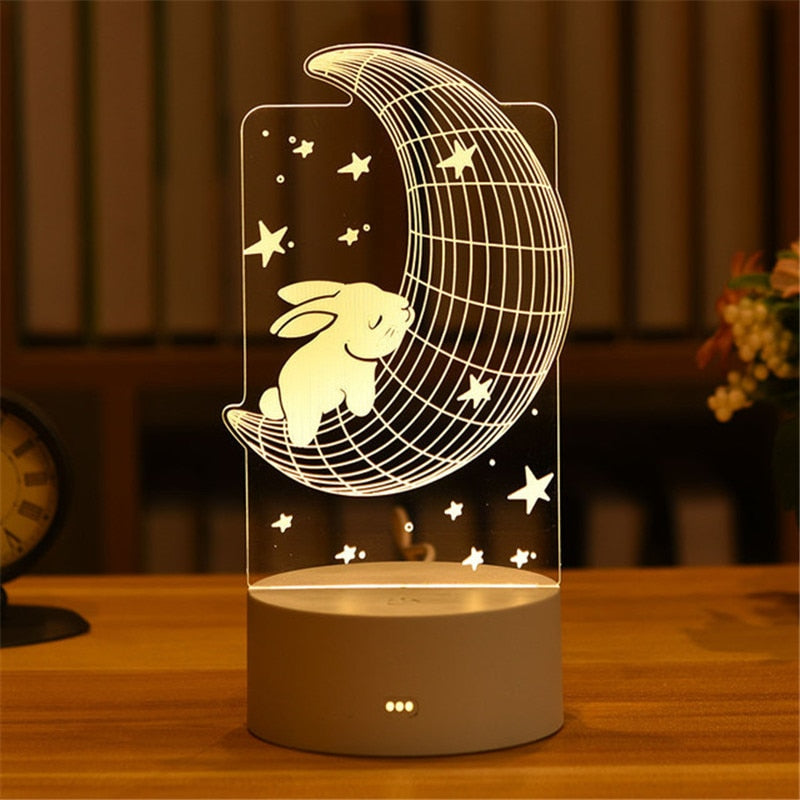 Romantic Love 3D Lamp Acrylic Led Night Lights