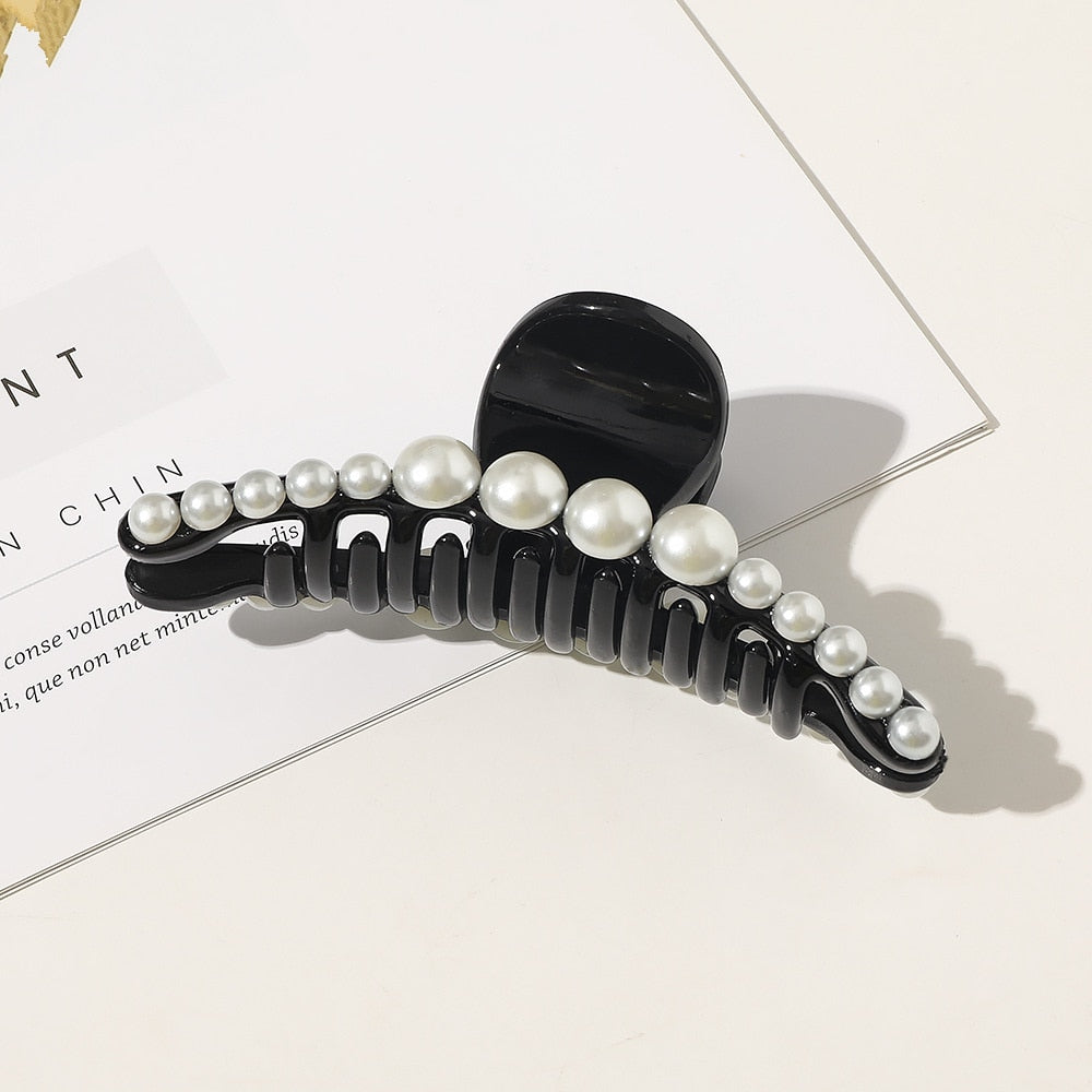 Hyperbole Big Pearls Acrylic Hair Claw Clips Big Size