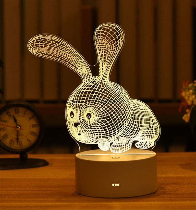 Romantic Love 3D Lamp Acrylic Led Night Lights