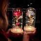 Valentine Gift Beauty and The Beast Preserved Roses In Glass